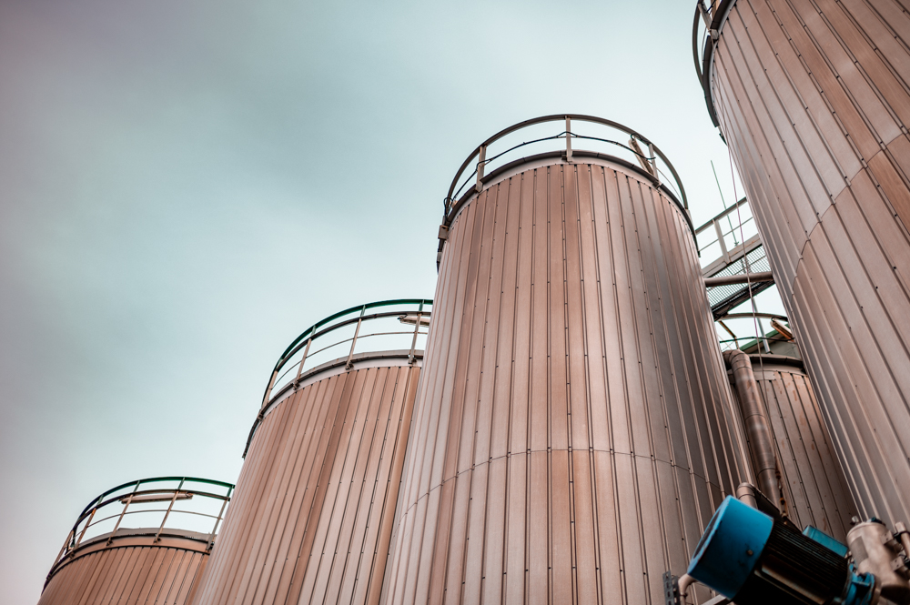 Industrial storage tanks and process infrastructure